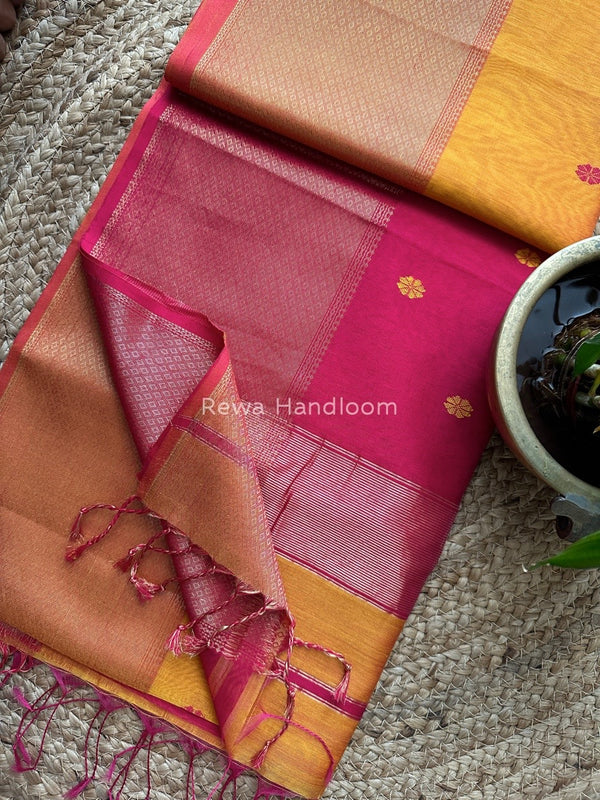 Maheshwari Zari Skirt Butti Saree