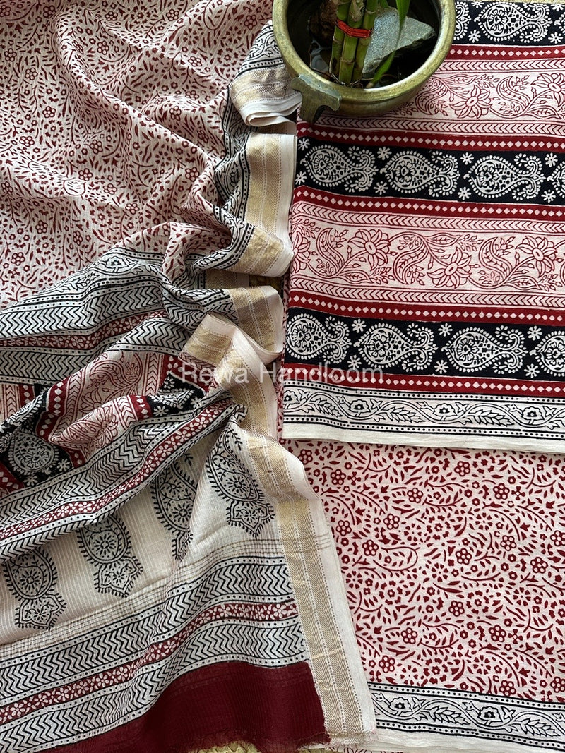  Bagh Suit With Maheshwari Dupatta