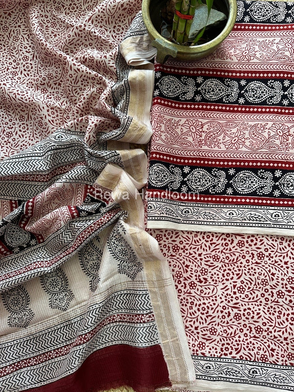  Bagh Suit With Maheshwari Dupatta