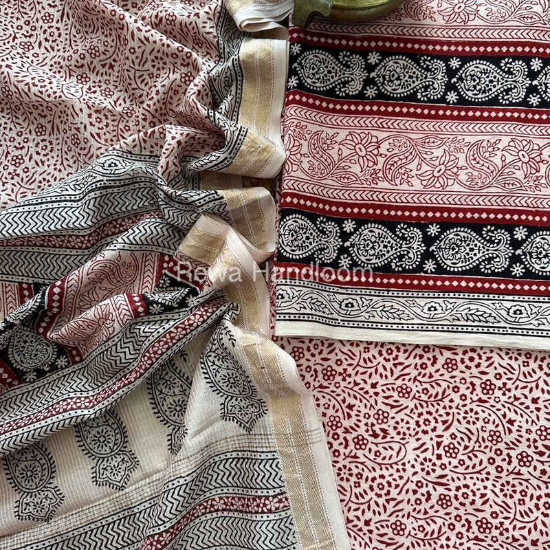  Bagh Suit With Maheshwari Dupatta