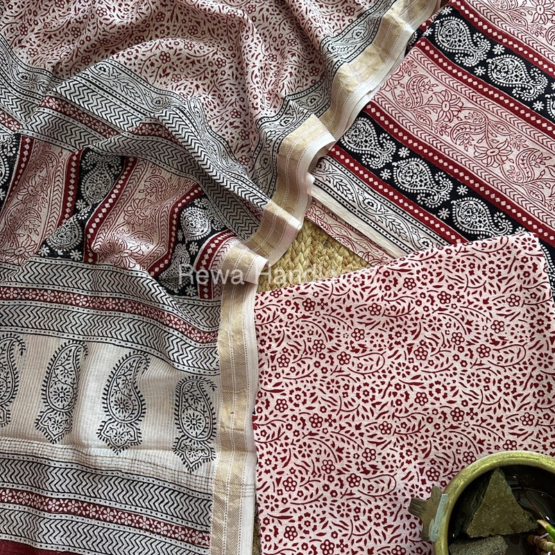  Bagh Suit With Maheshwari Dupatta