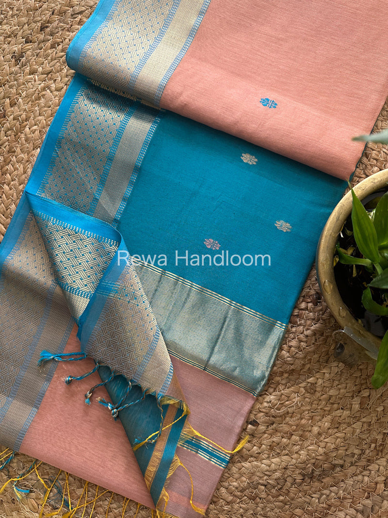  Zari Butti Maheshwari Saree