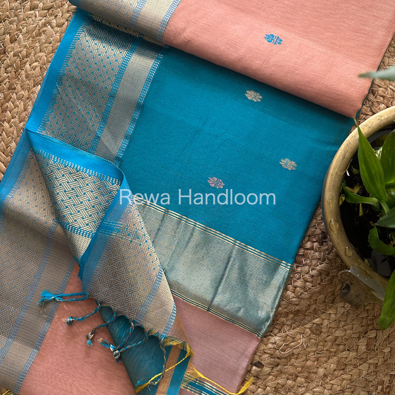  Zari Butti Maheshwari Saree