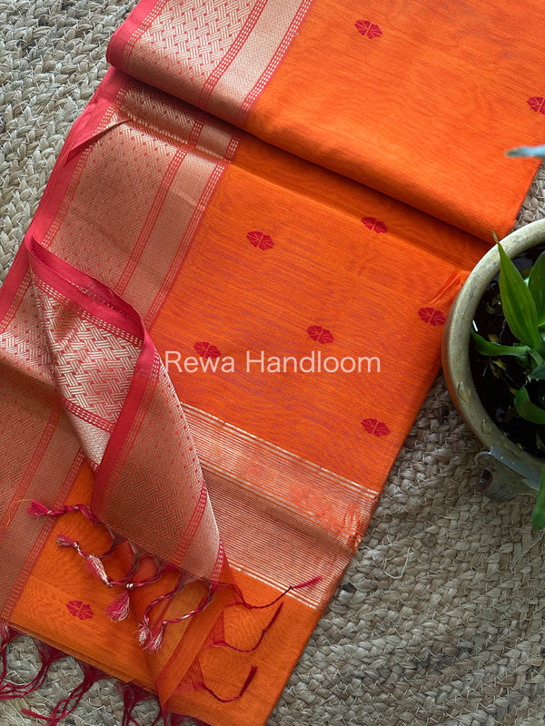  Zari Butti Maheshwari Saree