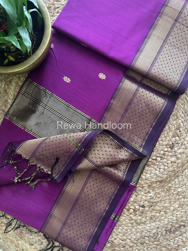  Zari Butti Maheshwari Saree