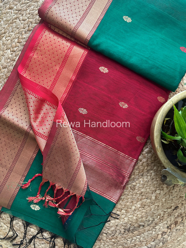  Zari Butti Maheshwari Saree