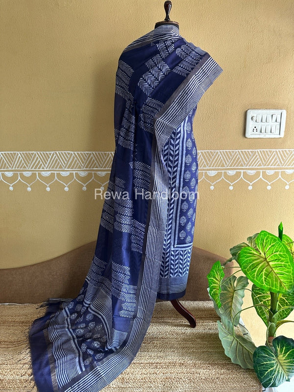  Batik Print Silk Top-Dupatta