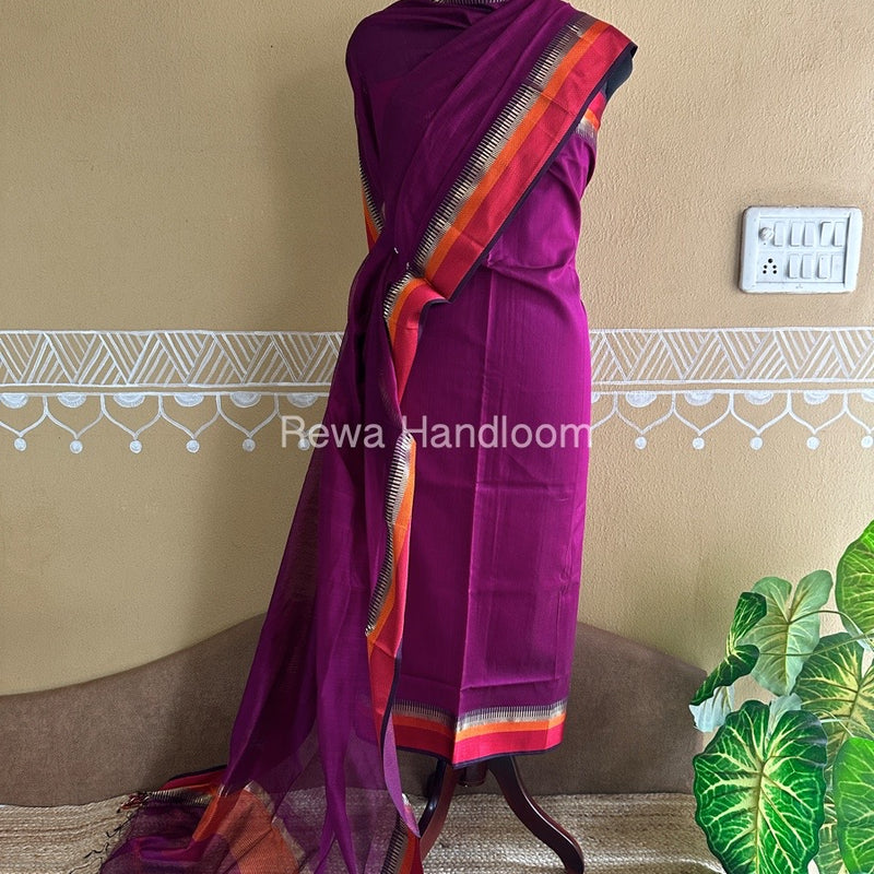 Maheshwari Multicolour Dress Material