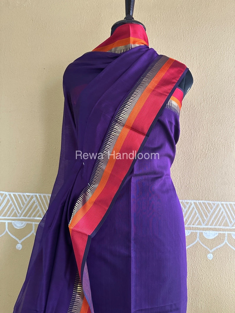 Maheshwari Purple Multicolour Dress Material RTP043