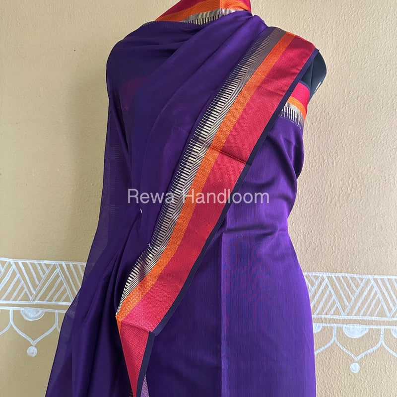 Maheshwari Purple Multicolour Dress Material RTP043