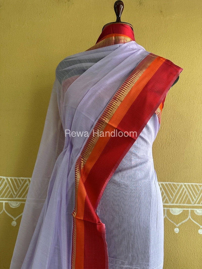 Maheshwari Light Lavender Multicolour Dress Material RTP042