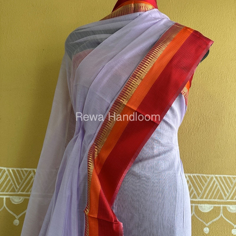 Maheshwari Light Lavender Multicolour Dress Material RTP042