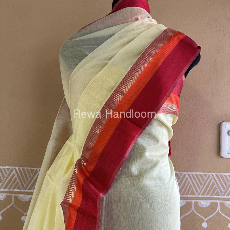 Maheshwari Yellow Multicolour Dress Material RTP038