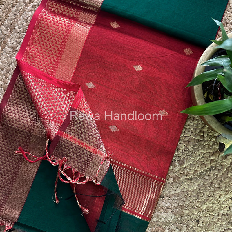  Zari Butti Maheshwari Saree