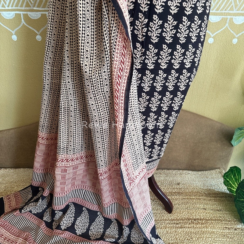 Black Bagh Print Cotton Suit BCSP085
