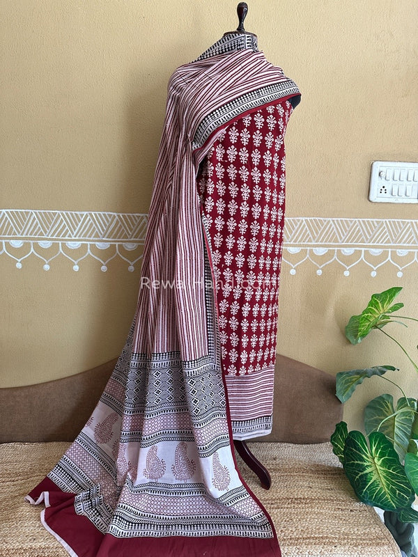  Bagh Print Cotton Suit