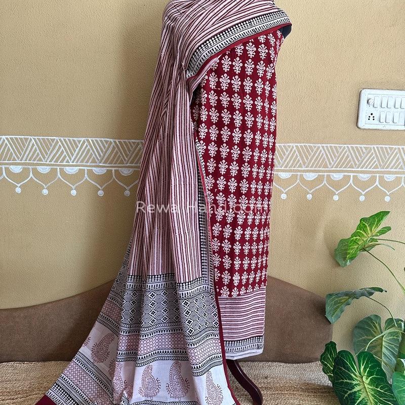 Bagh Print Cotton Suit