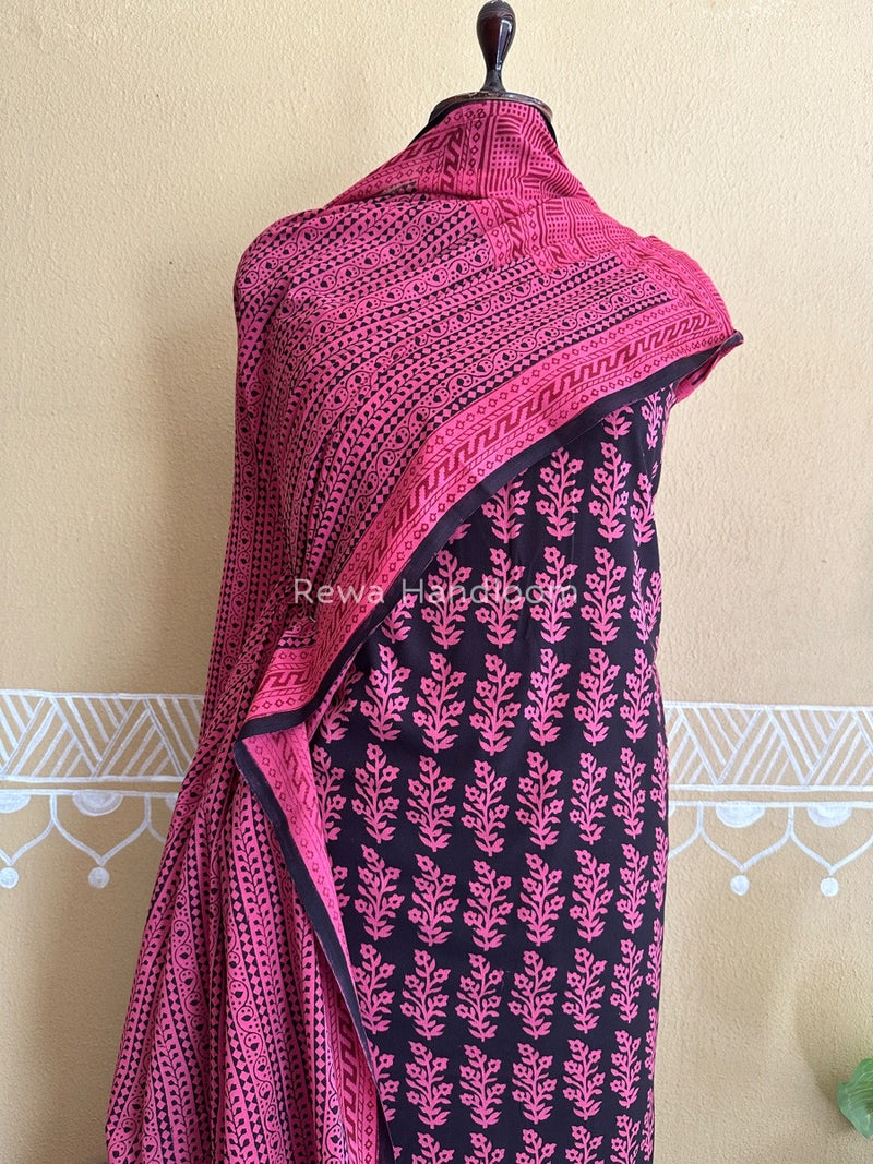 Black Bagh Print Cotton Suit BCSP082