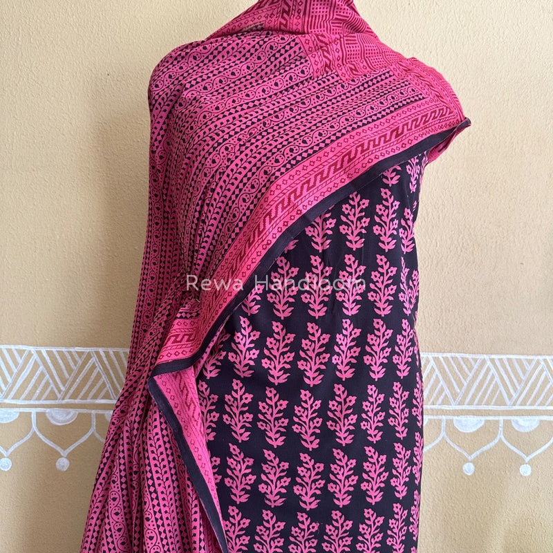 Black Bagh Print Cotton Suit BCSP082