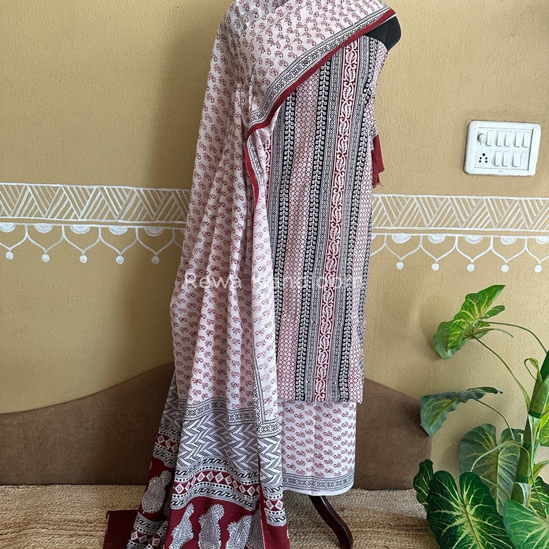  Bagh Print Cotton Suit
