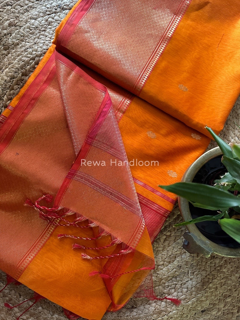 Maheshwari Zari Skirt Butti Saree