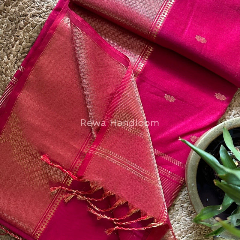 Maheshwari Zari Skirt Butti Saree