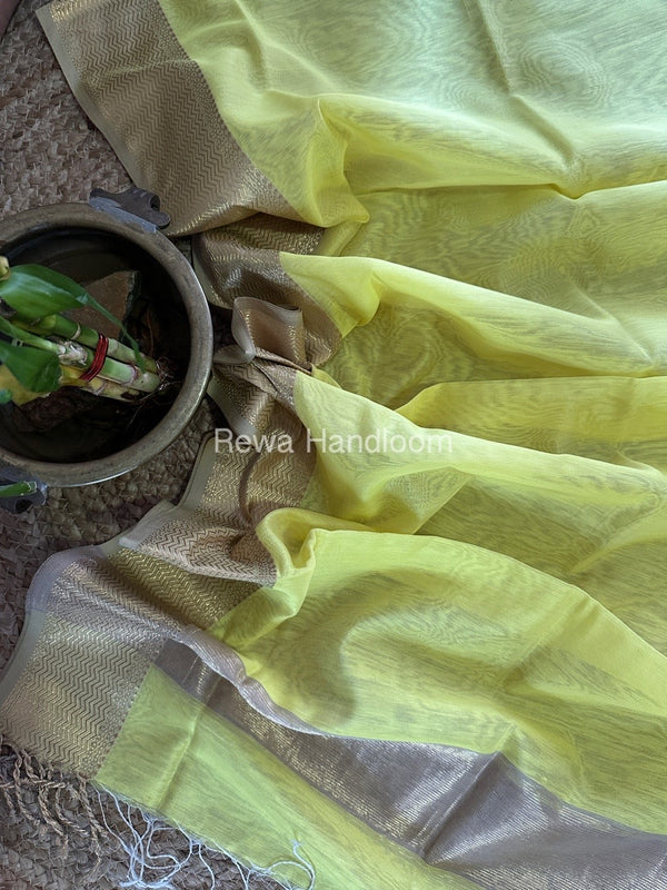 Maheshwari Rewa Border Silk Dupatta