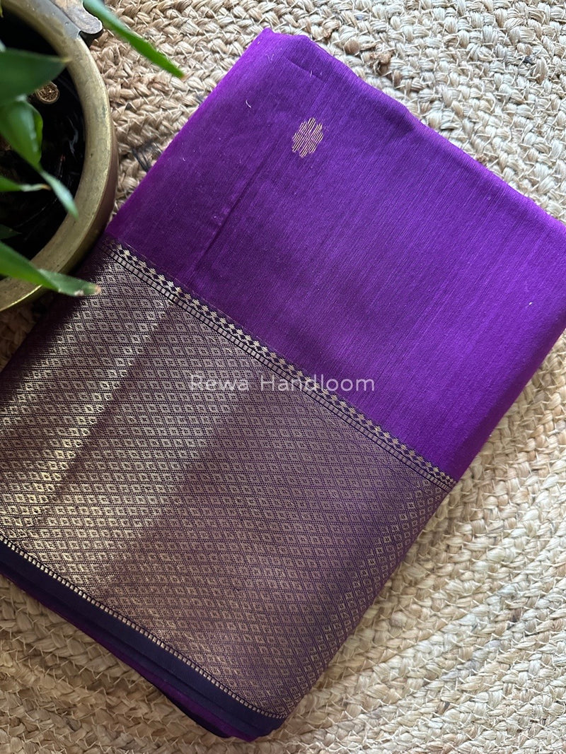 Maheshwari Purple Zari Skirt Butti Saree ZSB061