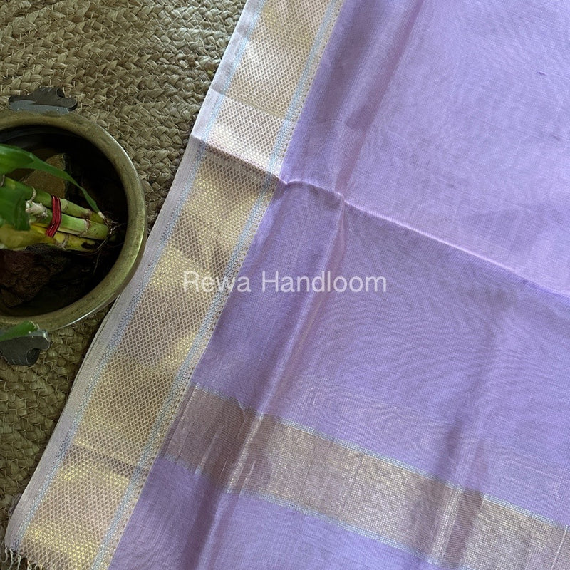 Maheshwari Lavender Tissue Dupatta TDZ016
