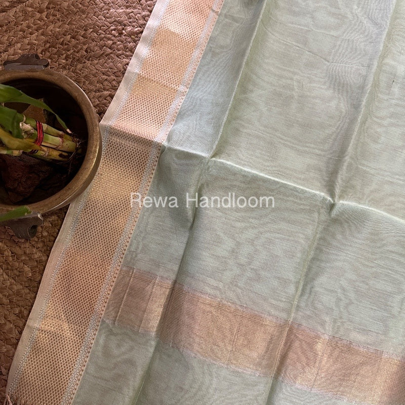 Maheshwari Pista Green Tissue Dupatta TDZ024