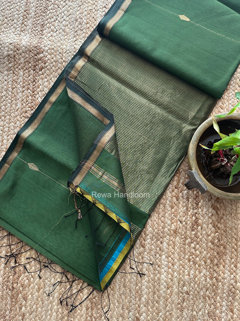 Lining Butti Shaded Maheshwari Saree