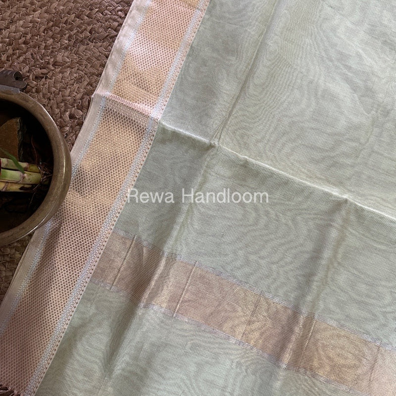 Maheshwari Pista Green Tissue Dupatta TDZ015