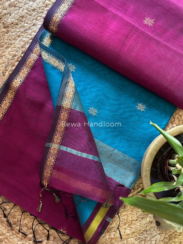  Zari Butti Maheshwari Saree