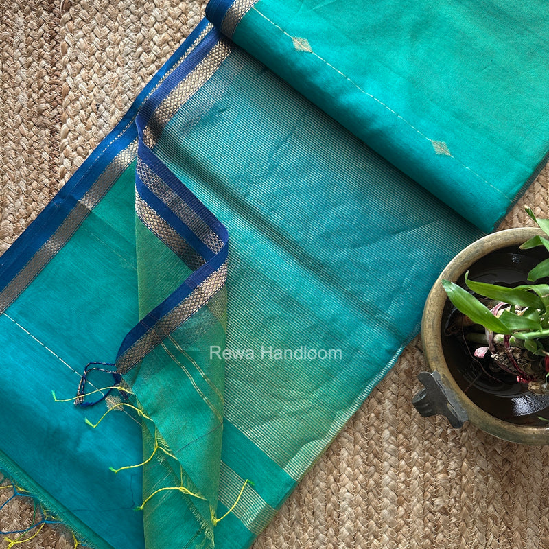 Lining Butti Shaded Maheshwari Saree