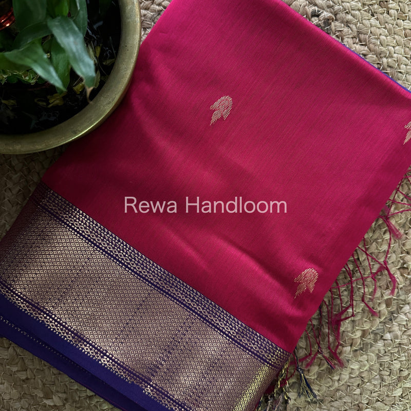  Zari Butti ~ Maheshwari Saree