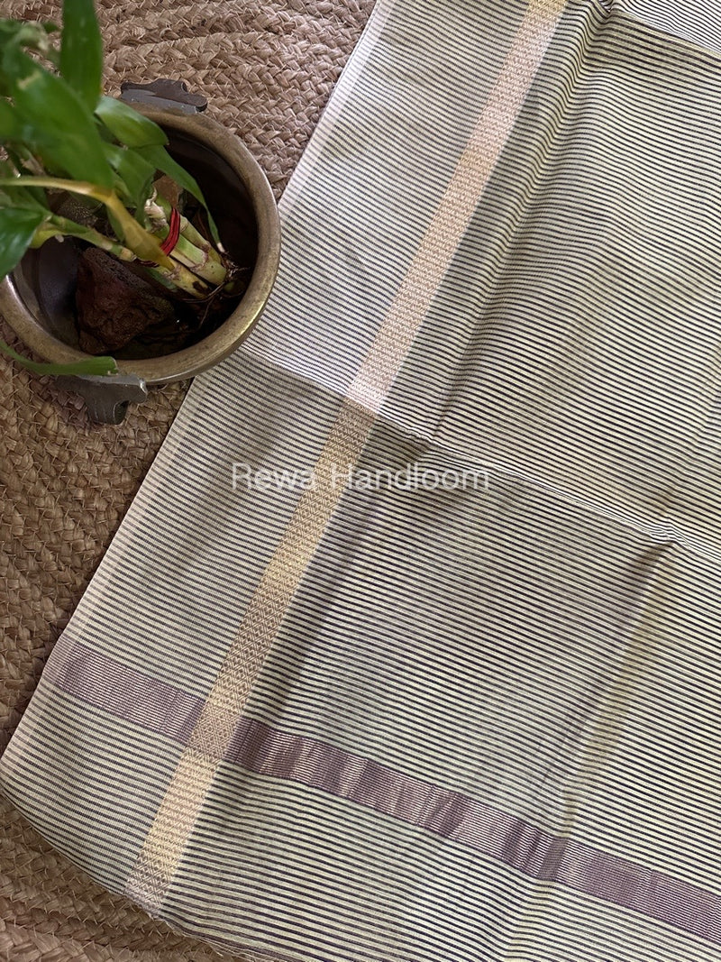 Maheshwari Light Pista Green Tissue Lining Dupatta TLD02