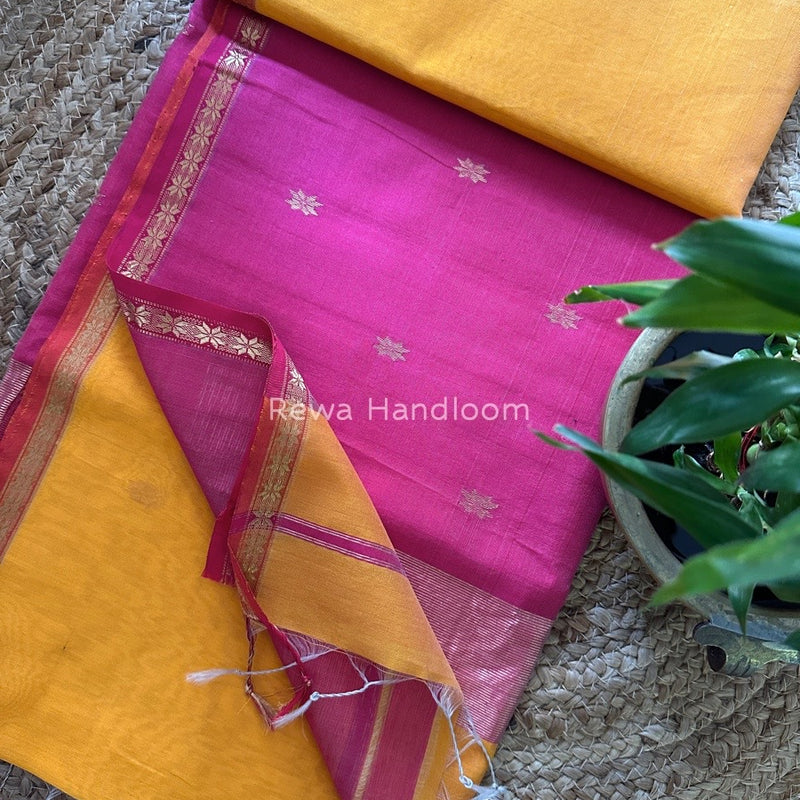  Zari Butti Maheshwari Saree