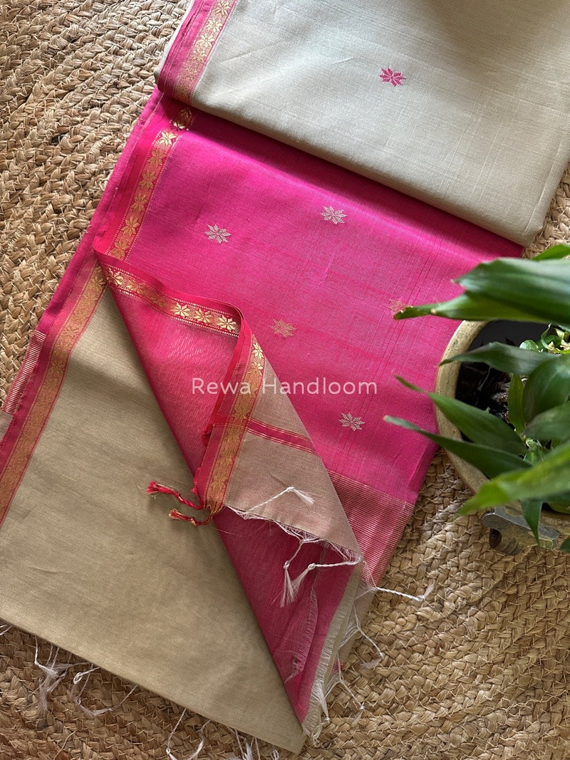  Zari Butti Maheshwari Saree