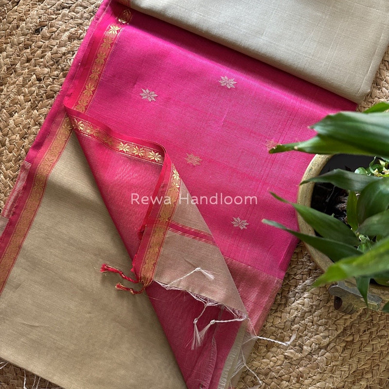  Zari Butti Maheshwari Saree