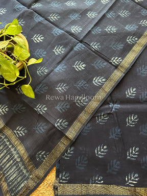 Maheshwari Indigo Print Suit ~IG04