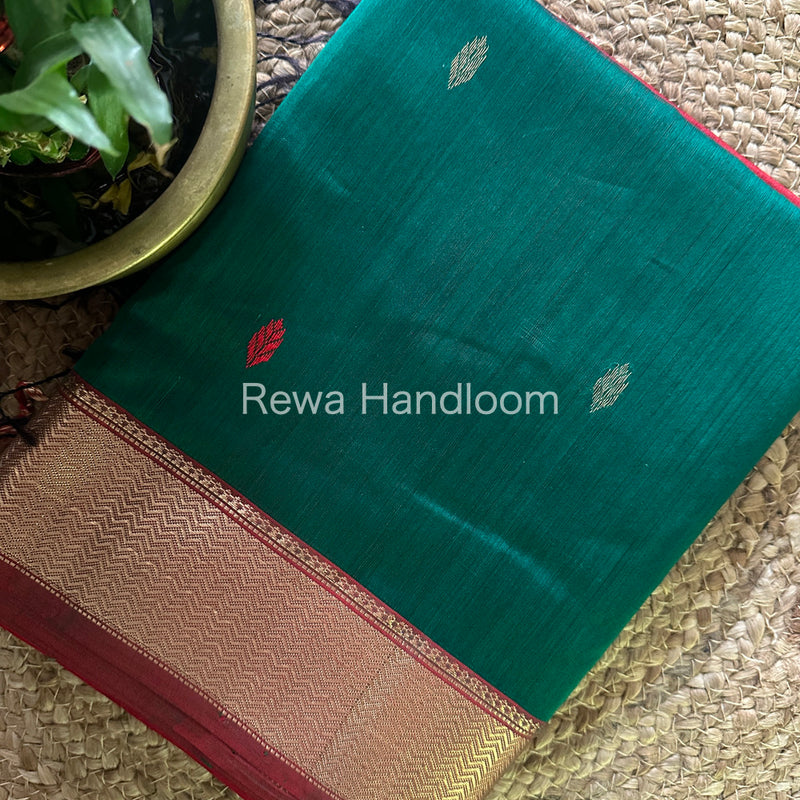  Zari Butti ~ Maheshwari Saree