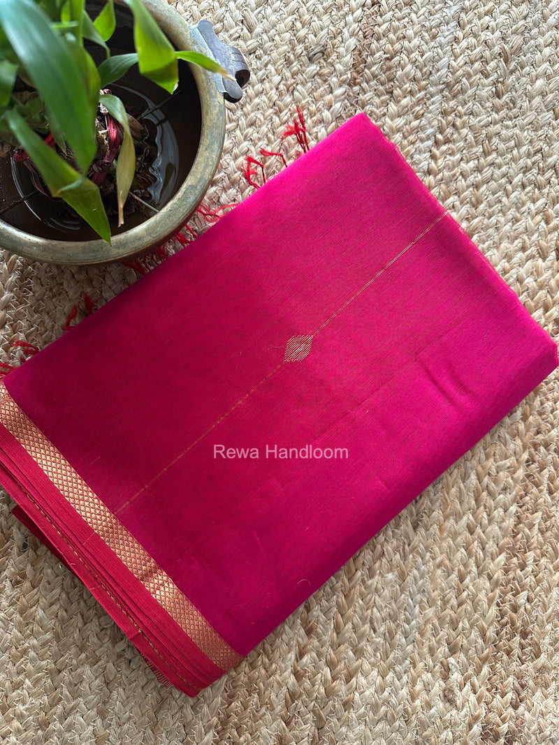 Rani Pink Lining Butti Shaded Maheshwari Saree SBS0141