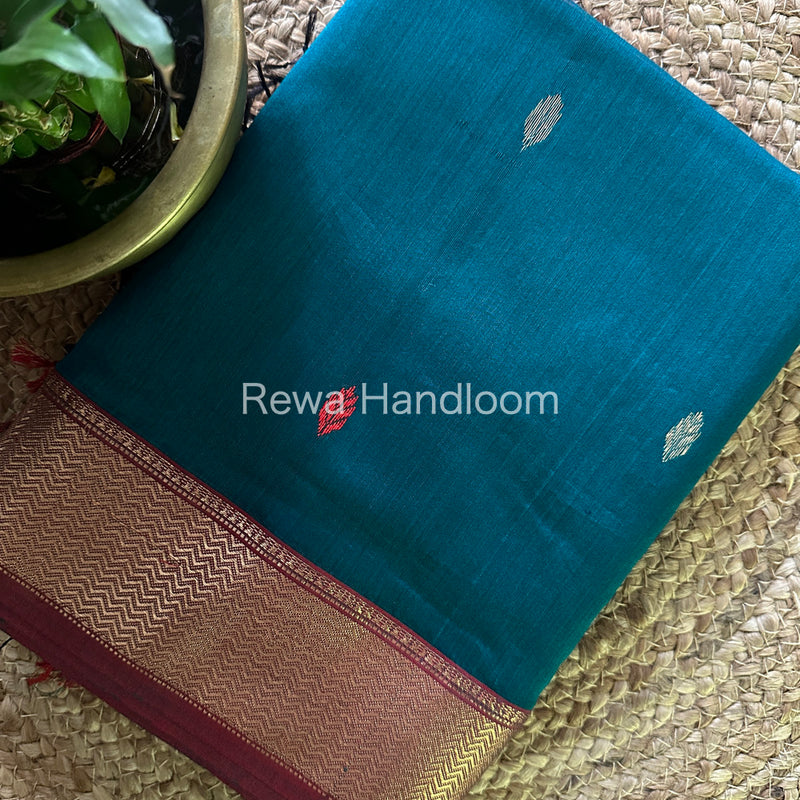  Zari Butti ~ Maheshwari Saree