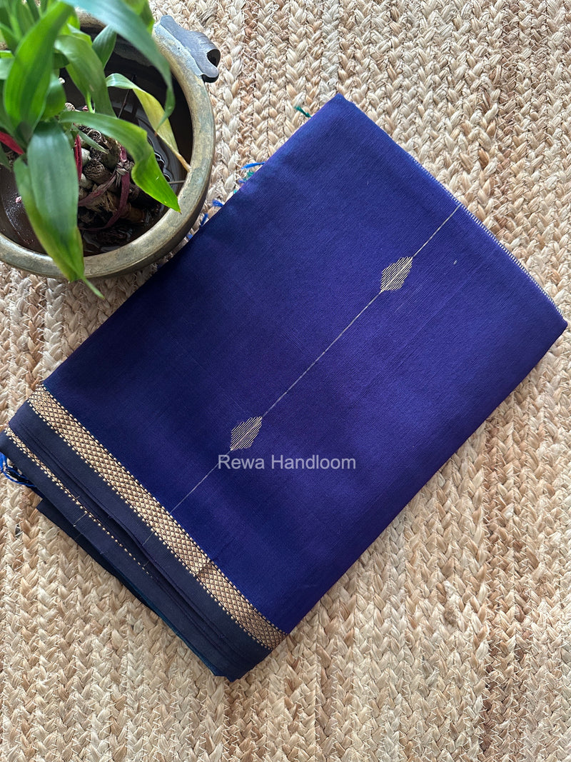 Violet Lining Butti Shaded Maheshwari Saree SBS0151