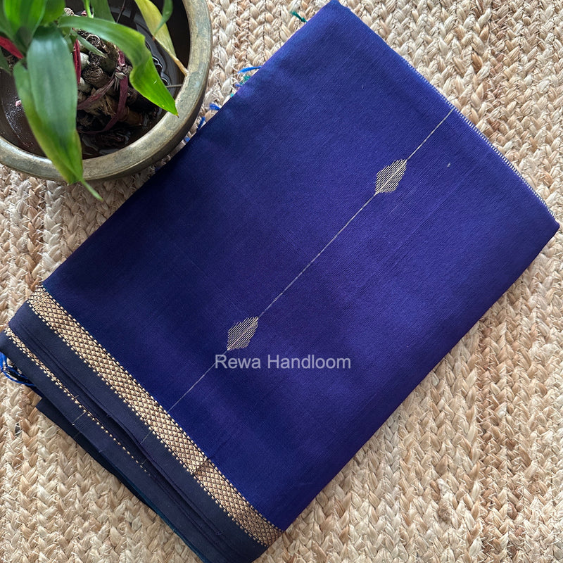 Violet Lining Butti Shaded Maheshwari Saree SBS0151