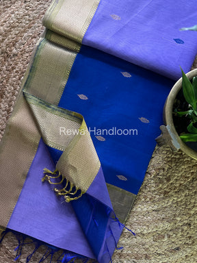 Lavender Zari Butti ~ Maheshwari Saree-PTB101