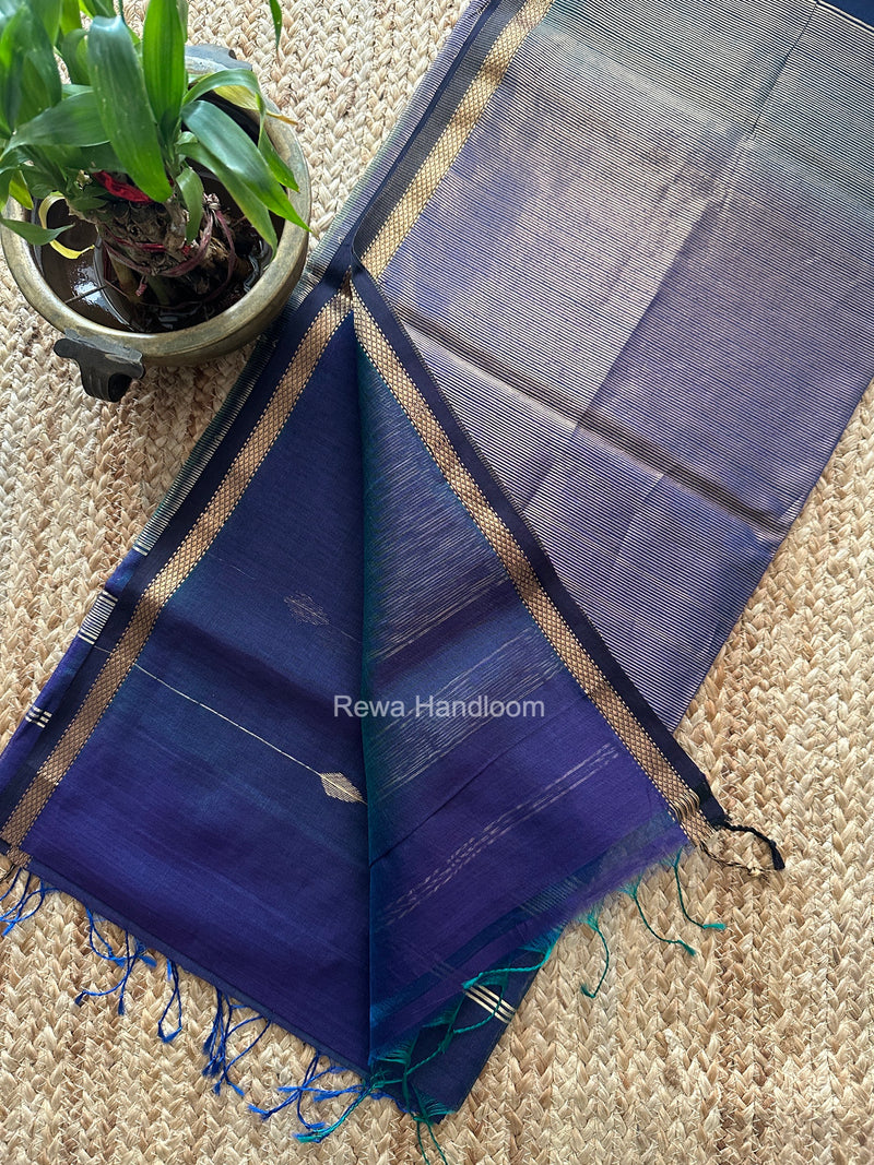 Violet Lining Butti Shaded Maheshwari Saree SBS0151
