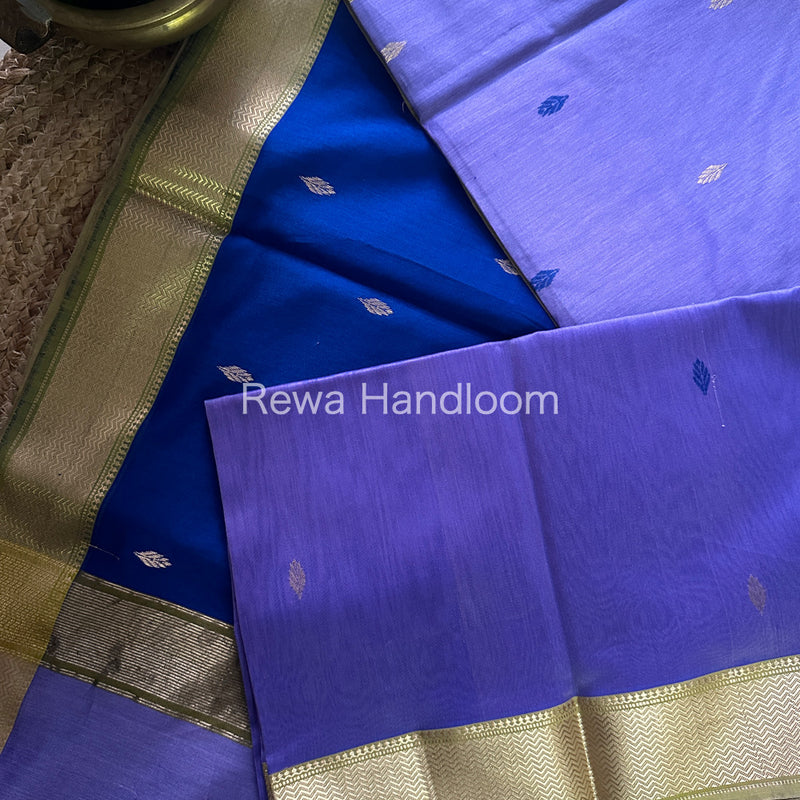 Lavender Zari Butti ~ Maheshwari Saree-PTB101