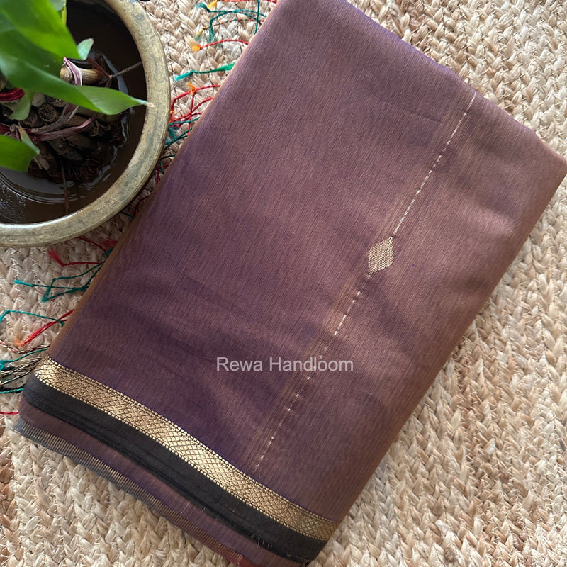 Light Brown Lining Butti Shaded Maheshwari Saree SBS0136
