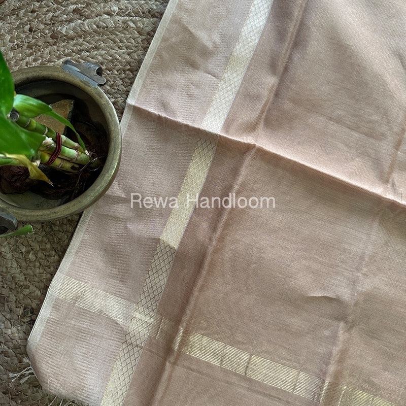 Maheshwari Beige Tissue Dupatta TDZ021